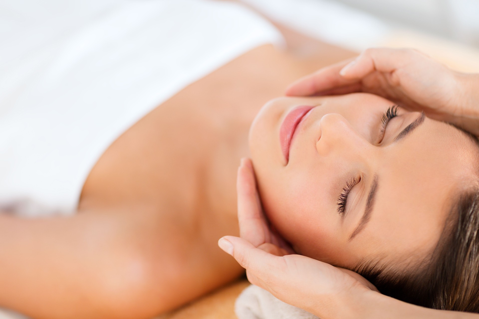 beautiful woman in spa salon
